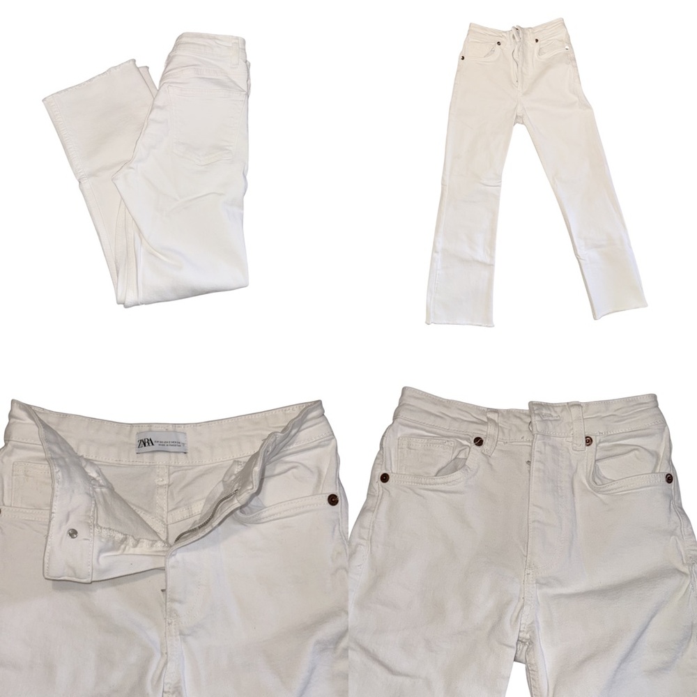 Zara High-Waist Marine Straight Jeans
